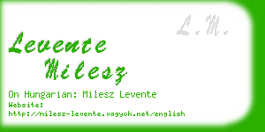 levente milesz business card